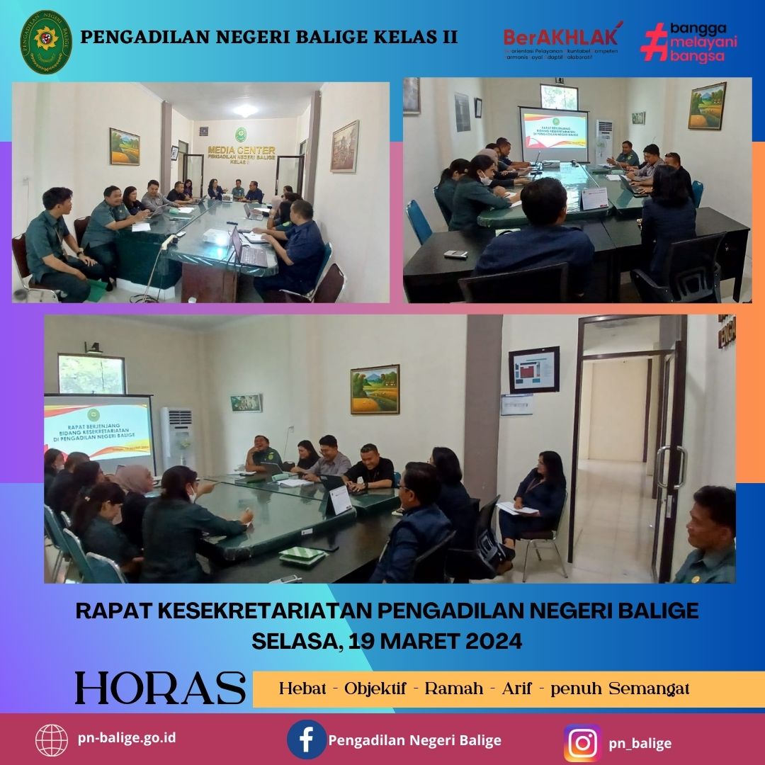 RAPAT KESEKRETARIATAN PENGADILAN NEGERI BALIGE 